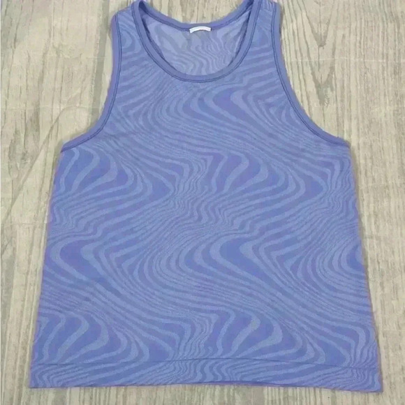 Athleta Momentum Seamless Stretch Racerback Tank Top Periwinkle Athletic Size L - Picture 12 of 13